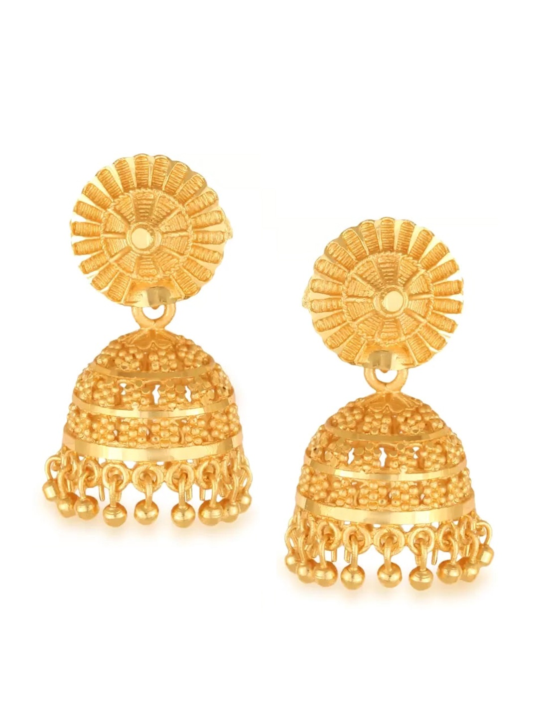 

Vighnaharta Gold-Plated Jhumkas Earrings