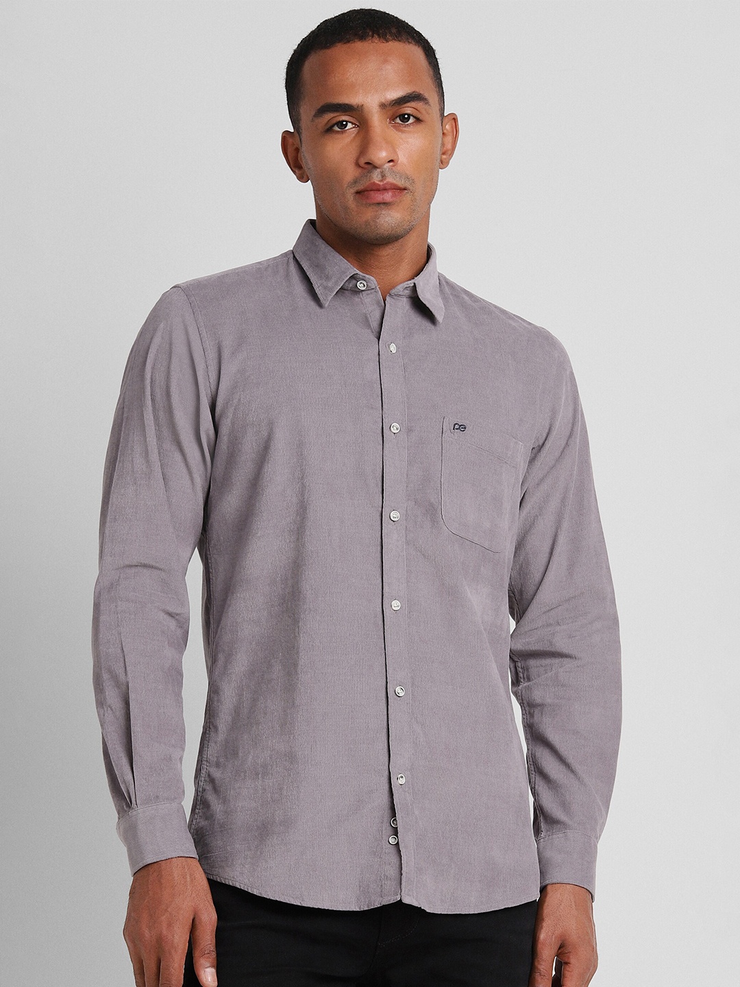 

Peter England Casuals Slim Fit Pure Cotton Casual Shirt, Grey