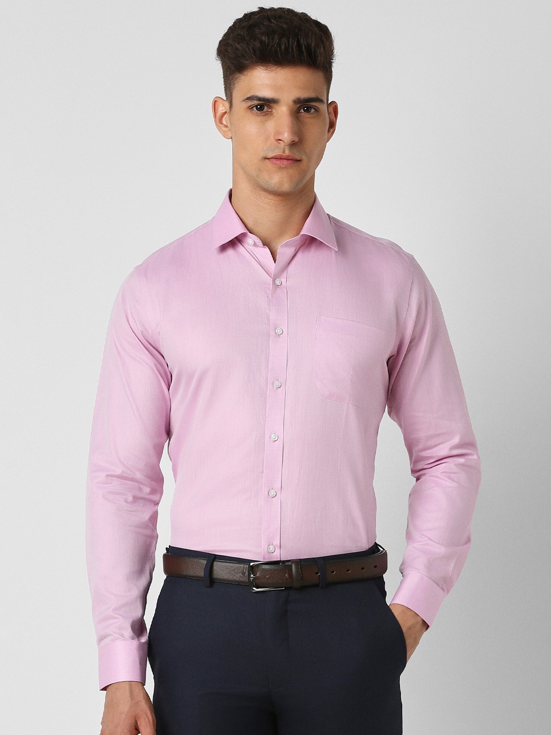 

Van Heusen Durapress Slim Fit Pure Cotton Wrinkle Resistant & Easy Care Formal Shirt, Pink