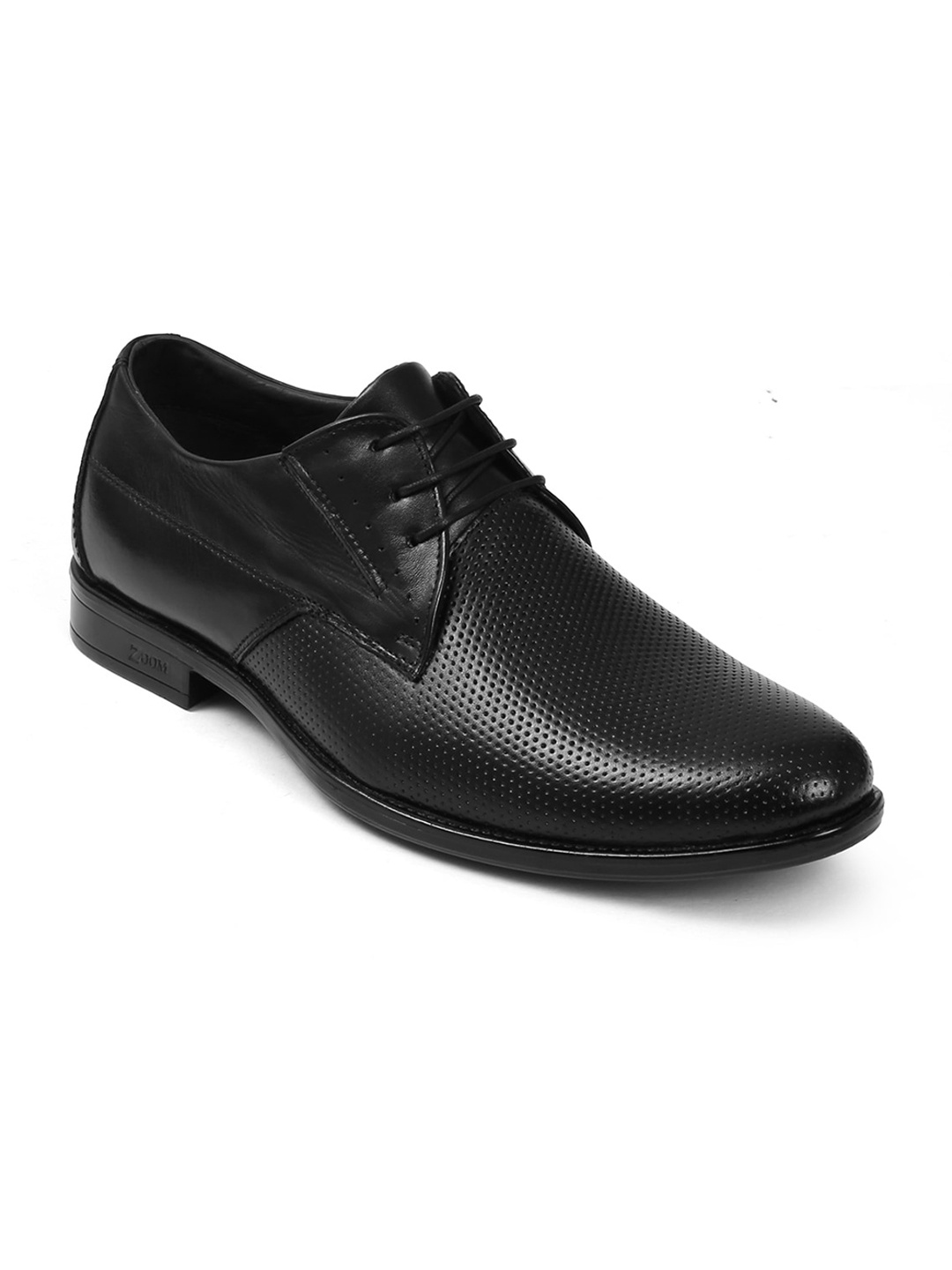 

Zoom Shoes Men Textured Leather Formal Derbys, Black