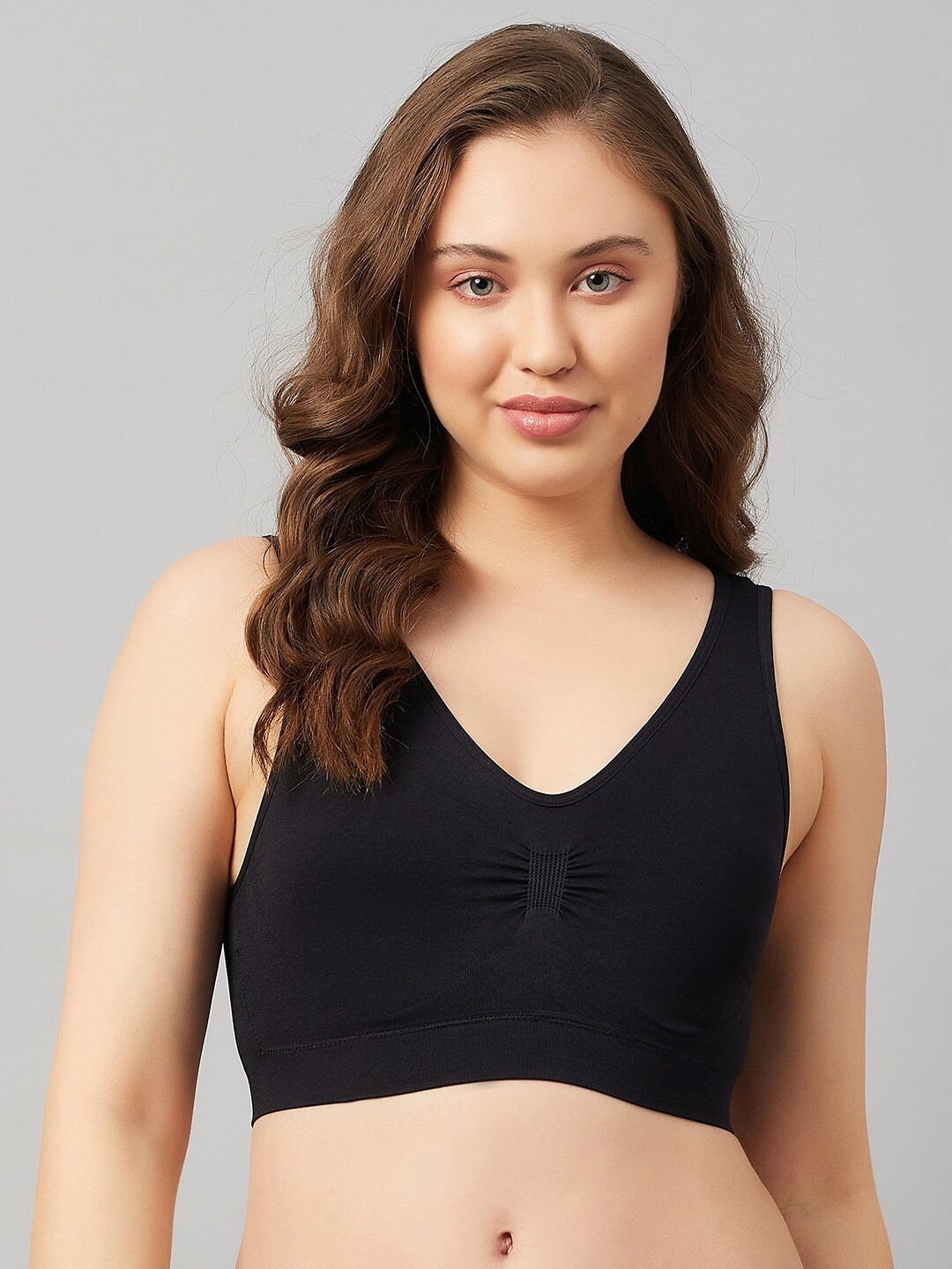 

C9 AIRWEAR Seamless Full Coverage Padded All Day Comfort Slip-On Everyday Bra, Black