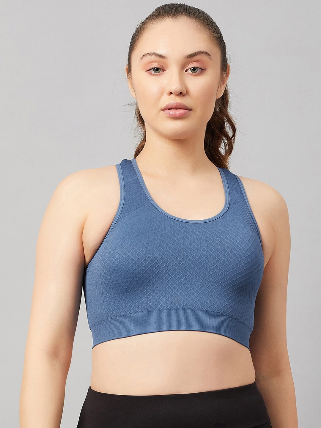 

C9 AIRWEAR Seamless Full Coverage Padded All Day Comfort Racerback Sports Bra, Blue