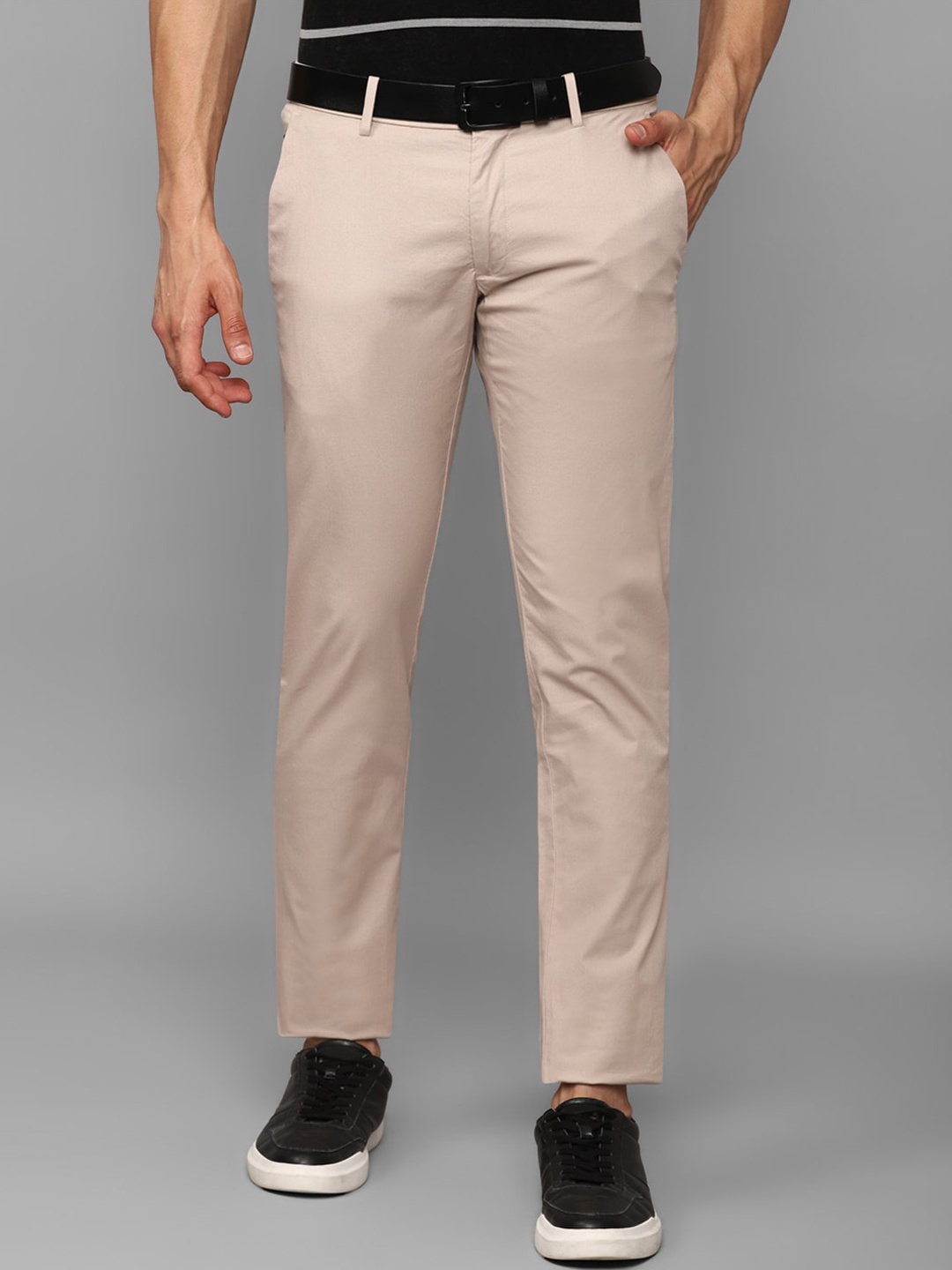 

Allen Solly Men Slim Fit Mid-Rise Trousers, Beige