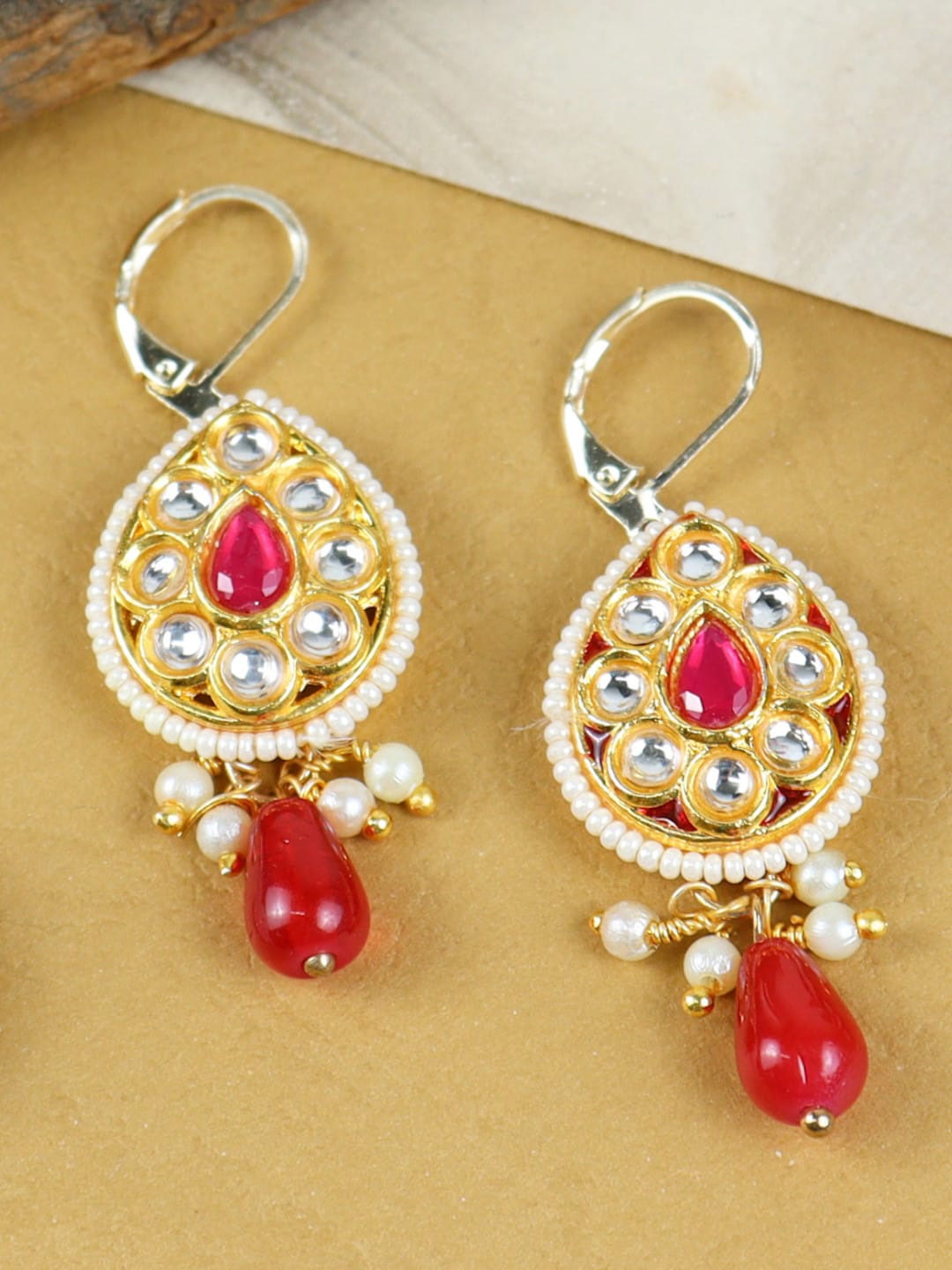 

Asthetika Kids Gold-Plated Contemporary Drop Earrings