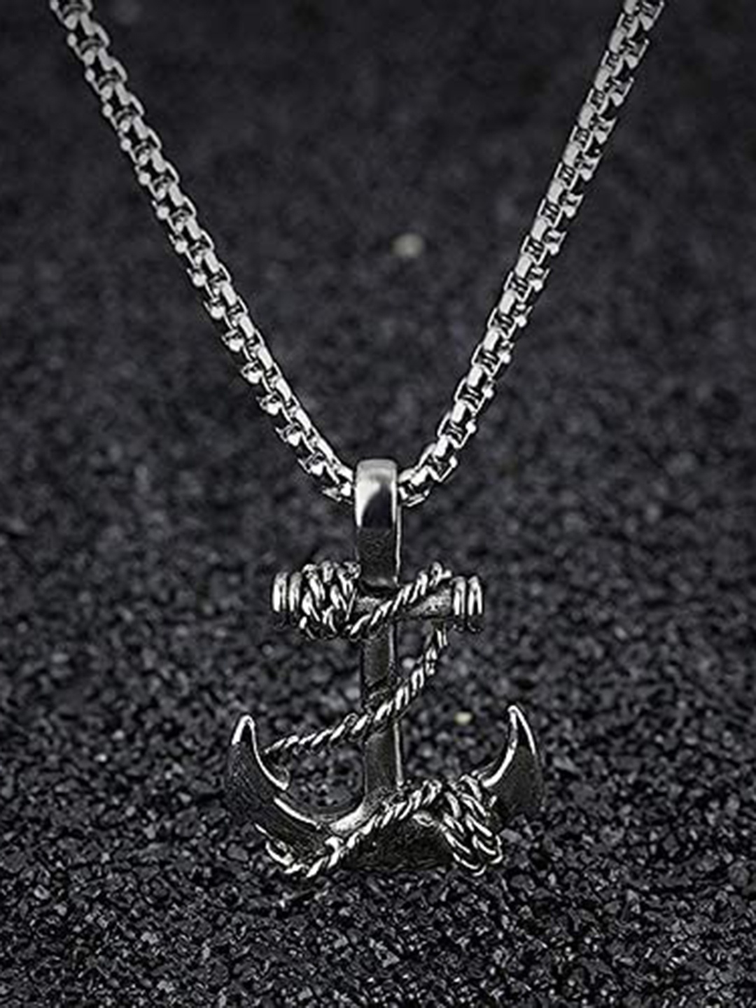 

MEENAZ Stainless-Steel Silver-Plated Pendants with Chain