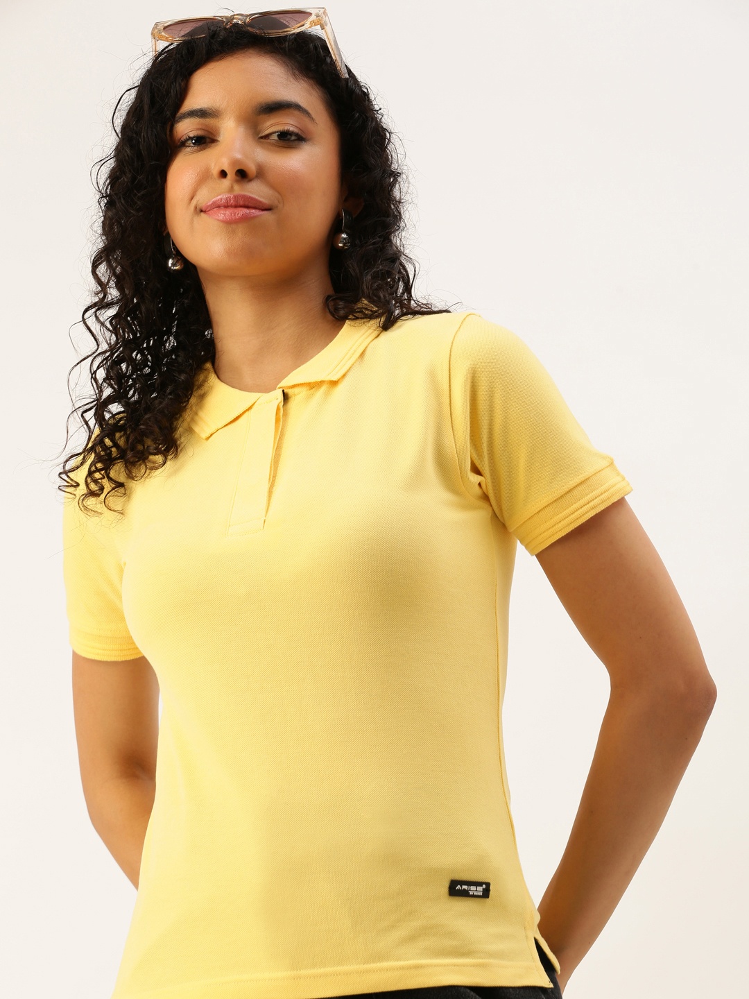 

ARISE Women Polo Collar Bio Finish T-shirt, Yellow