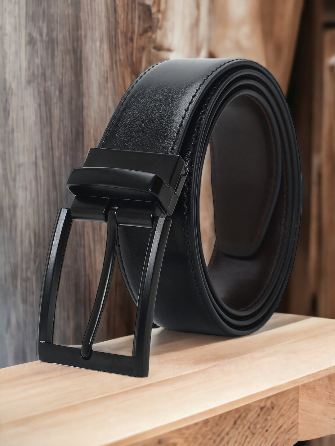 

CRUSSET Men Reversible Formal Belt, Black