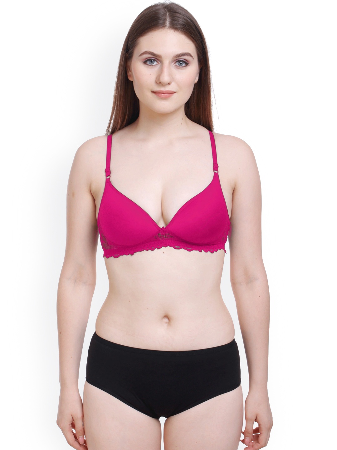 

AROUSY Non Padded Cotton Lingerie Set BY_Pd Set_Pink_32