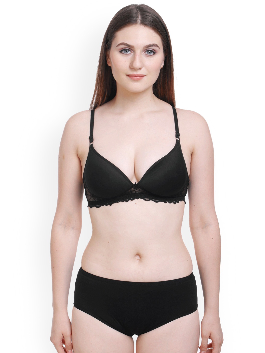 

AROUSY Laced Cotton Lingerie Set BY_Pd Set_Black_36