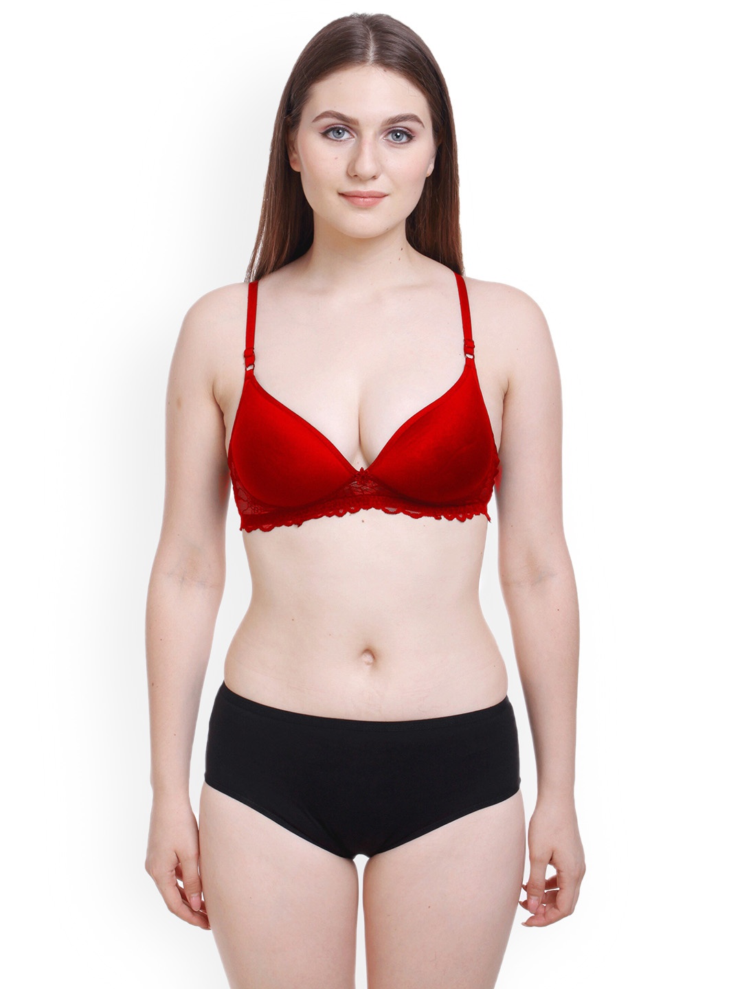 

AROUSY Laced Cotton Lingerie Set BY_Pd Set_Red_32