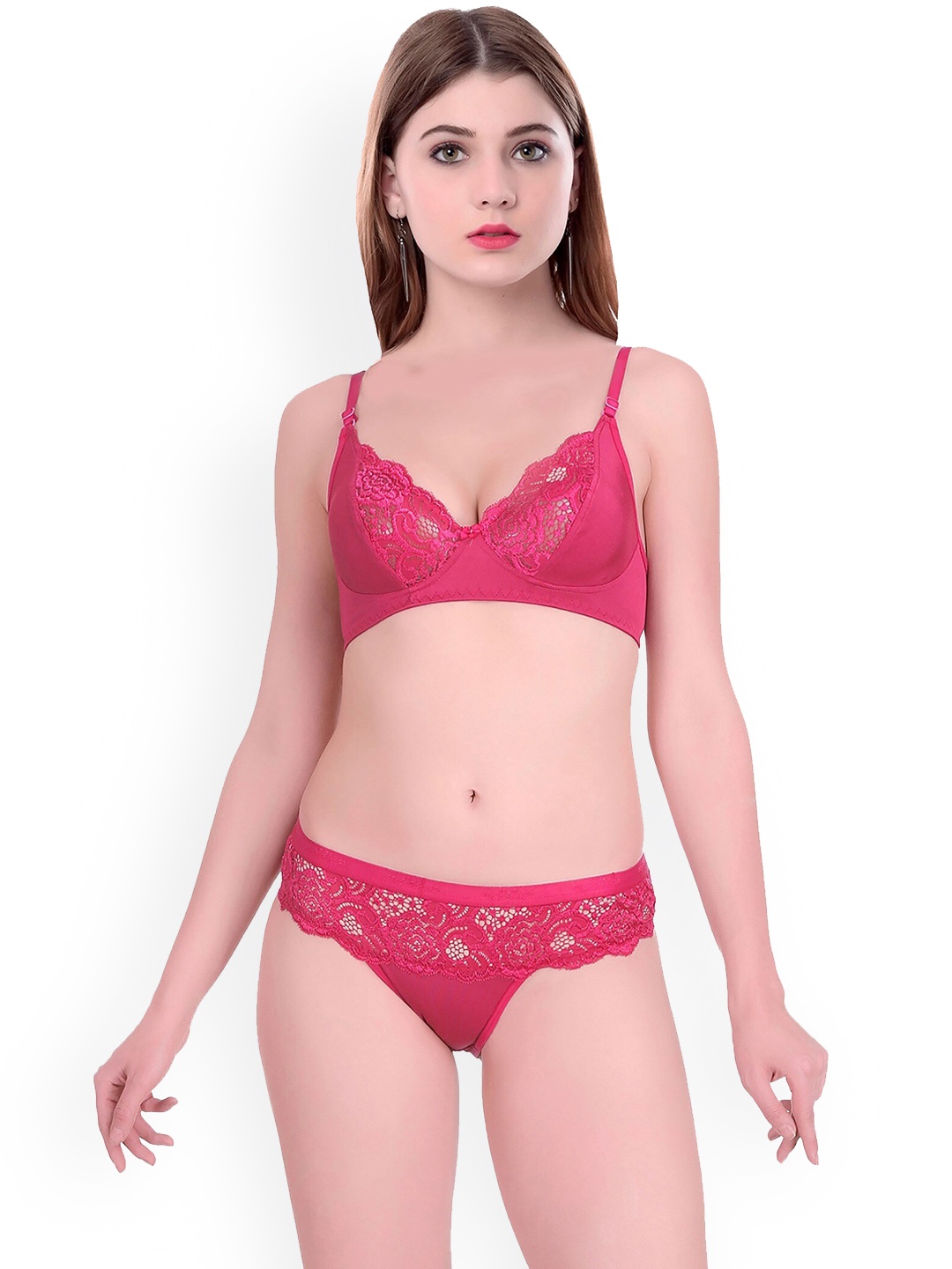 

AROUSY Laced Cotton Lingerie Set BY_Cate Set_Pink_36
