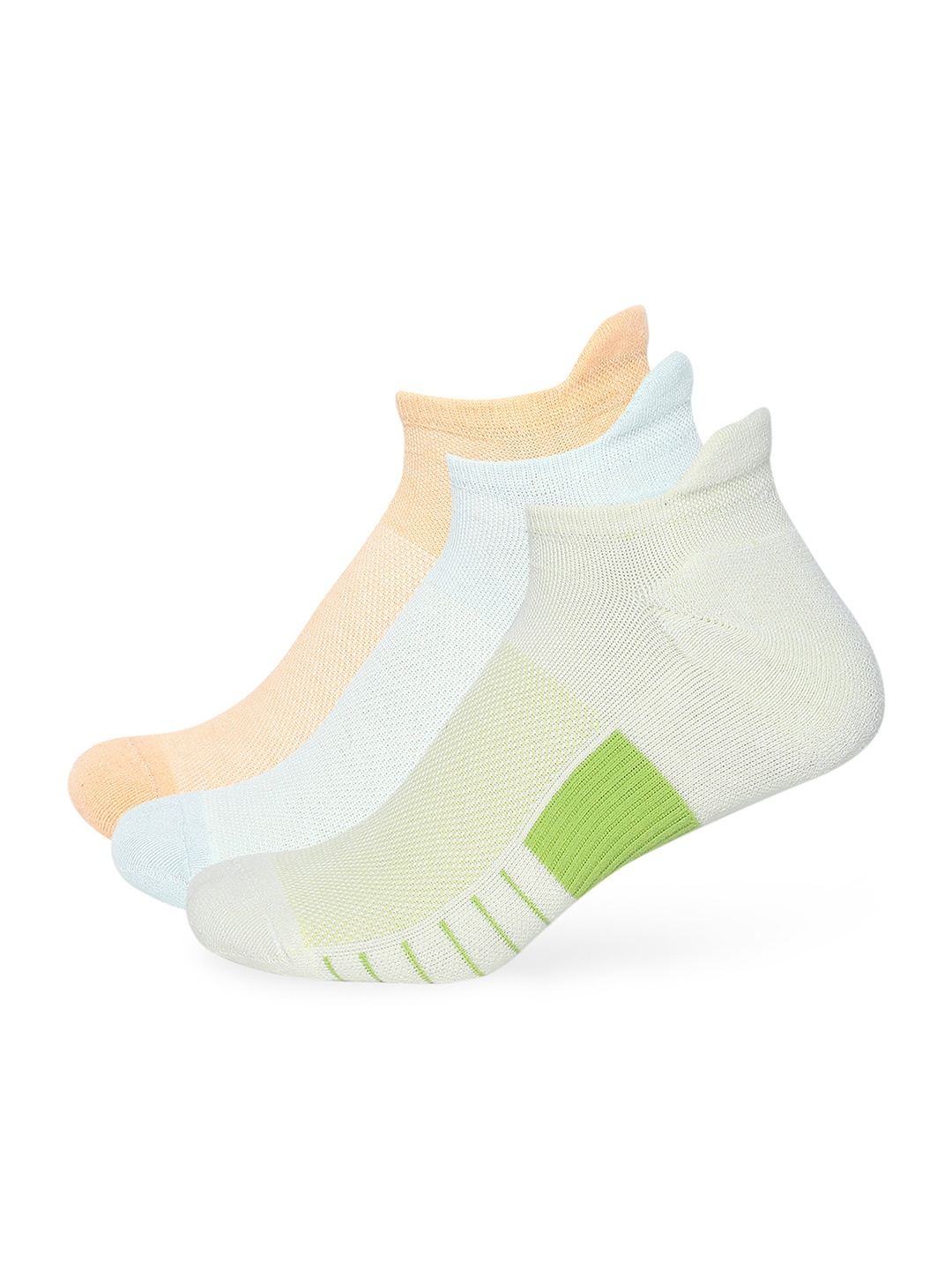 

Balenzia Men Pack Of 3 Patterned Lowcut Ankle Length Socks, Peach