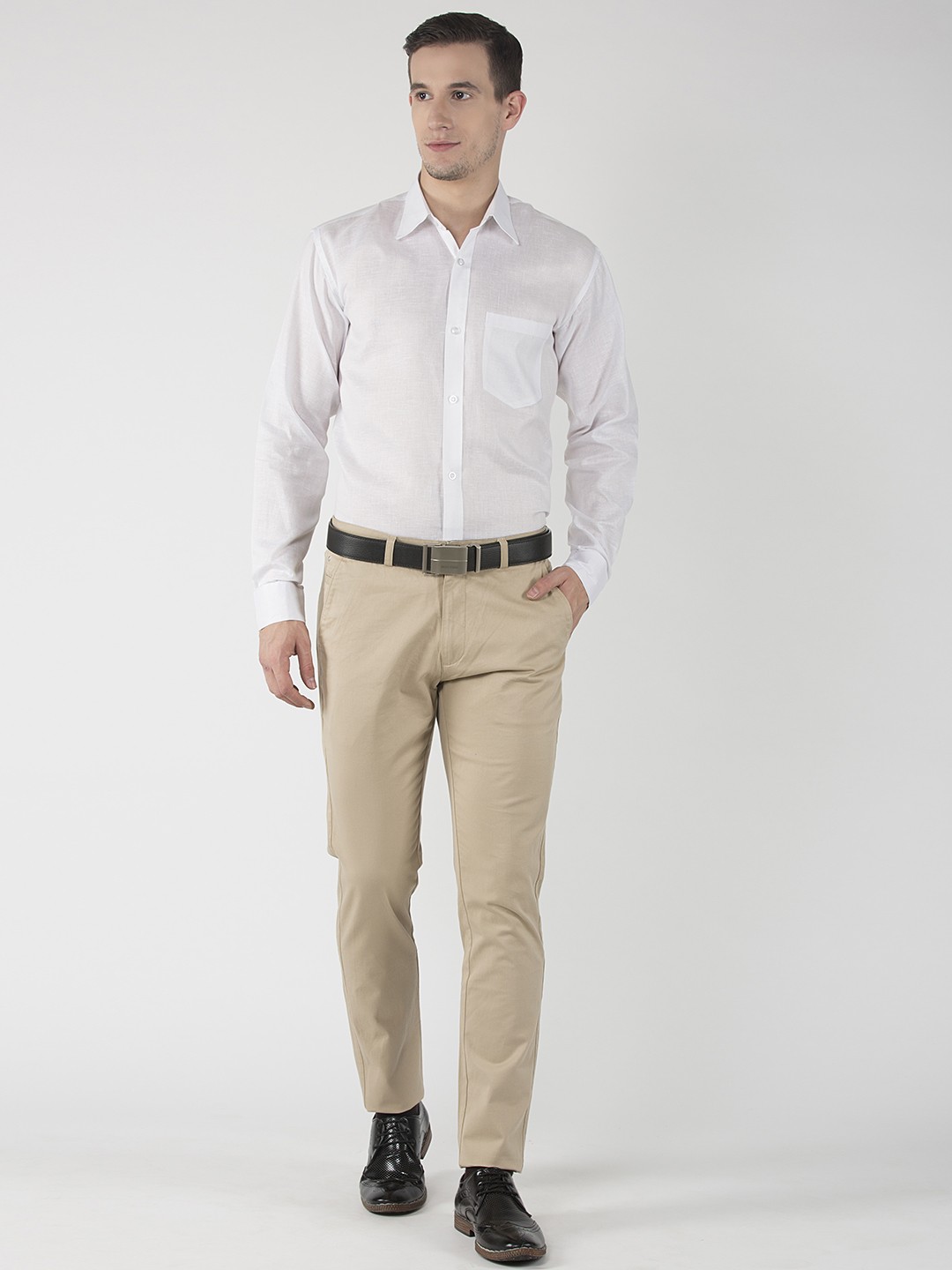 

RIAG Spread Collar Cotton Formal Shirt, White