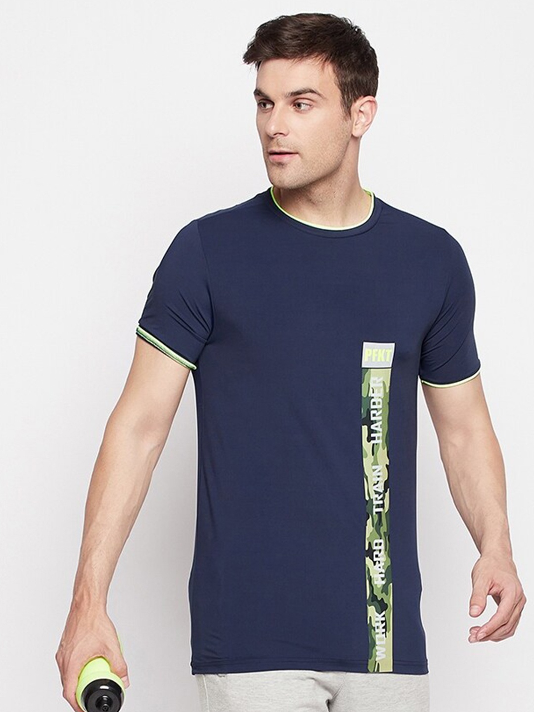 

PERFKT-U Graphic Printed Rapid-Dry Training T-shirt, Navy blue