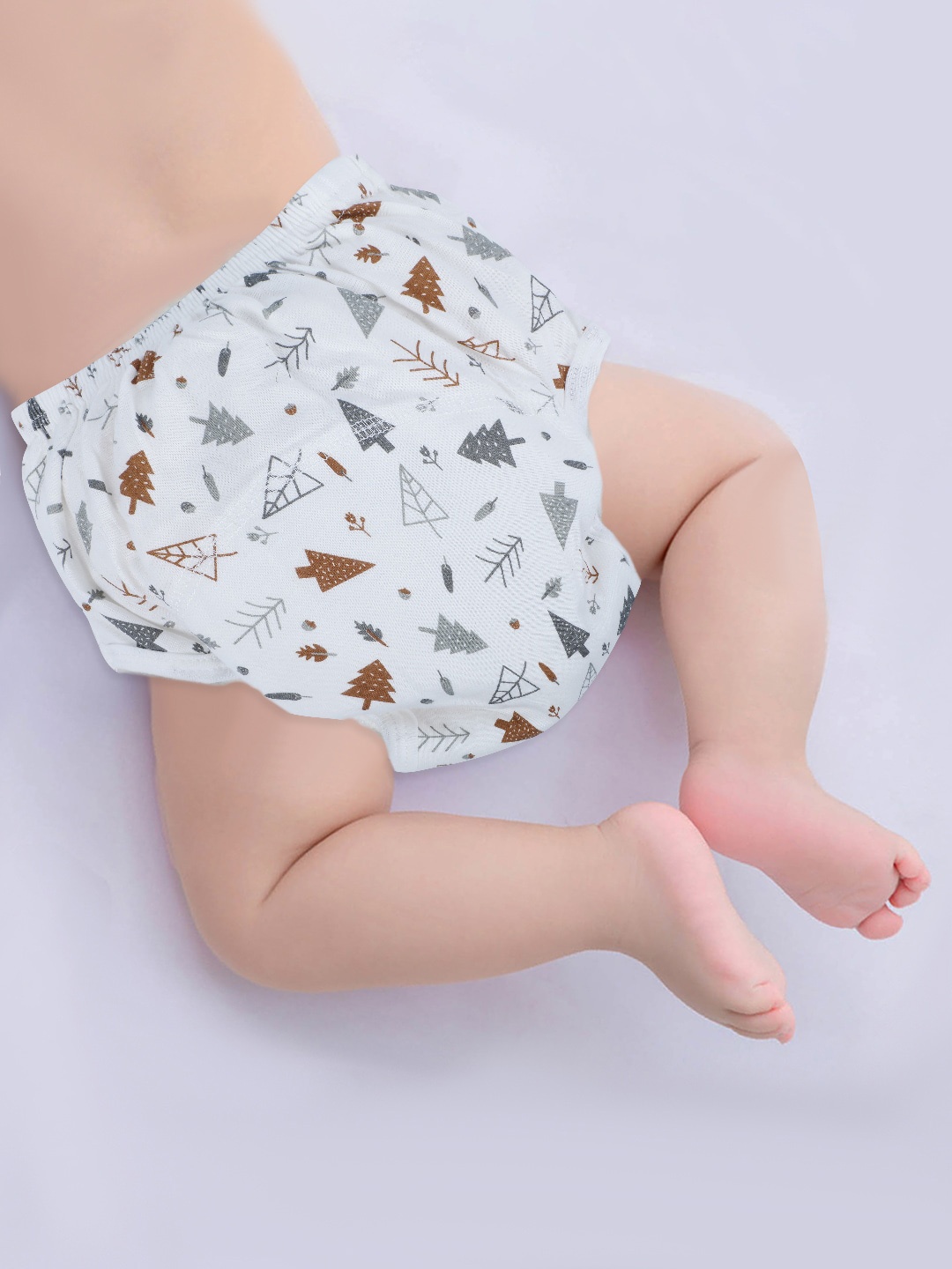 

Baby Moo White & Grey Printed Waterproof Reusable Cloth Training Diaper Panty