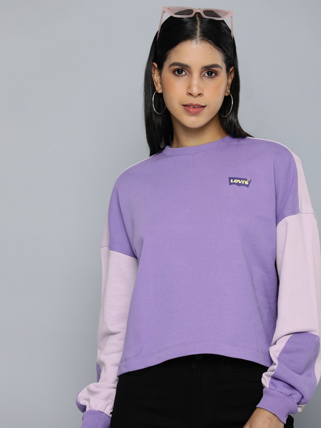 

Levis Solid Pure Cotton Sweatshirt, Purple