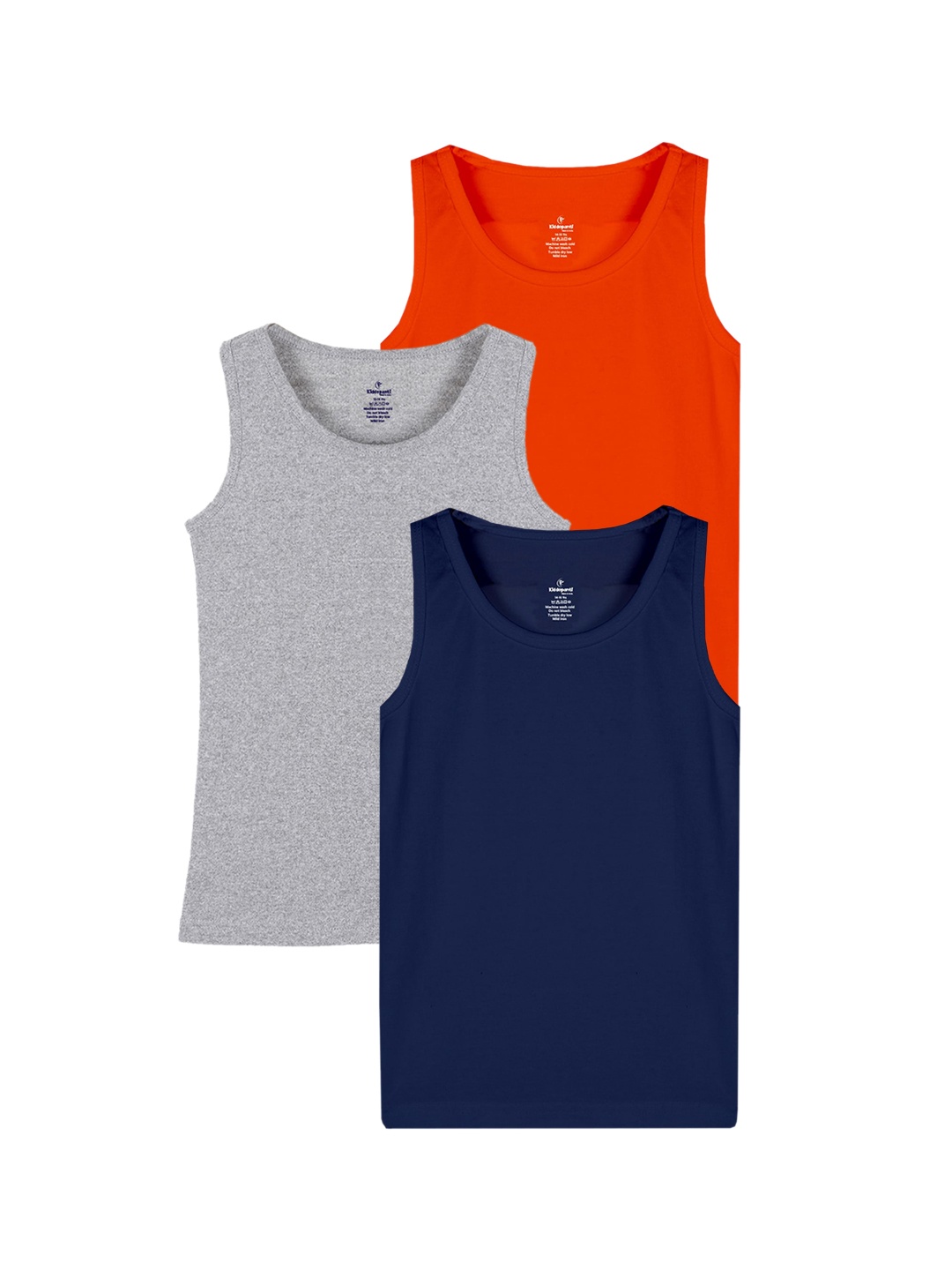 

KiddoPanti Boys Pack Of 3 Cotton Basic Innerwear Vests, Orange