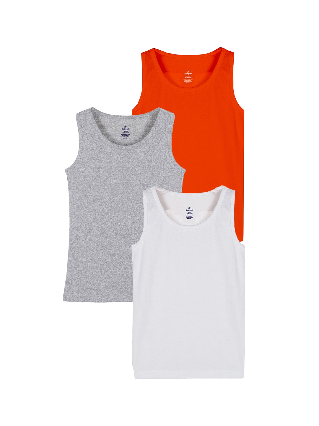 

KiddoPanti Boys Pack Of 3 Bio Wash Cotton Basic Innerwear Vests, White