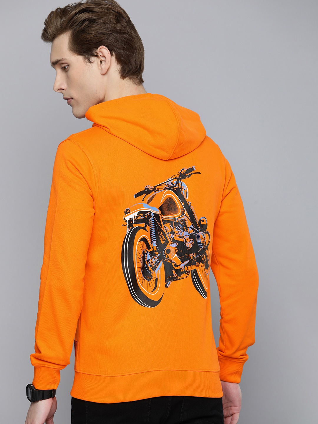 

Levis Men Printed Hooded Sweatshirt, Orange