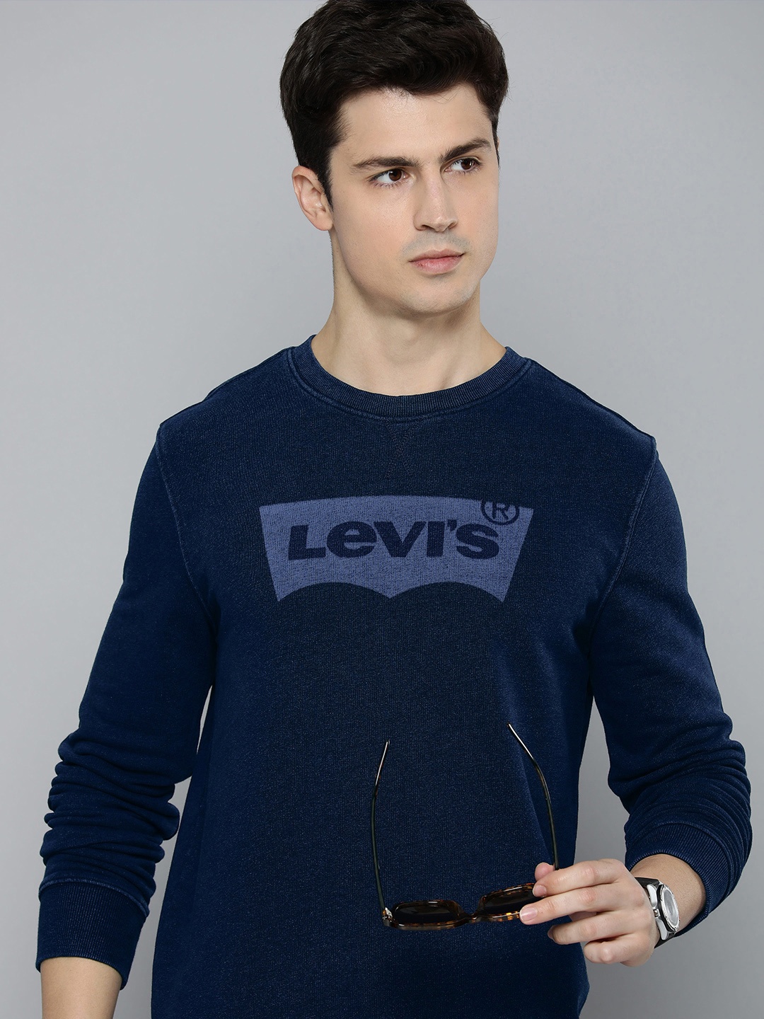 

Levis Brand Logo Printed Sweatshirt, Navy blue