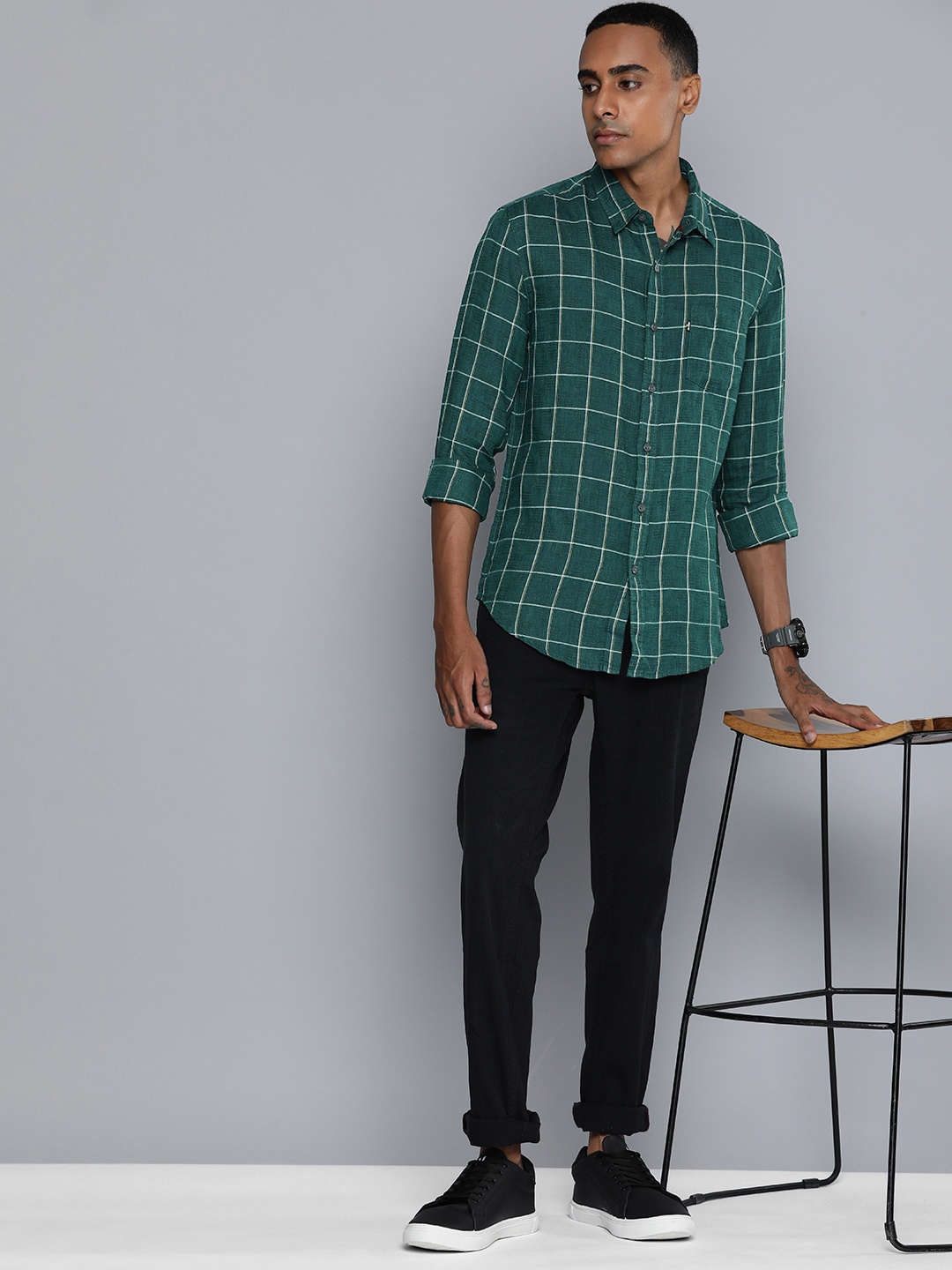 

Levis Linen Slim Fit Casual Shirt, Green