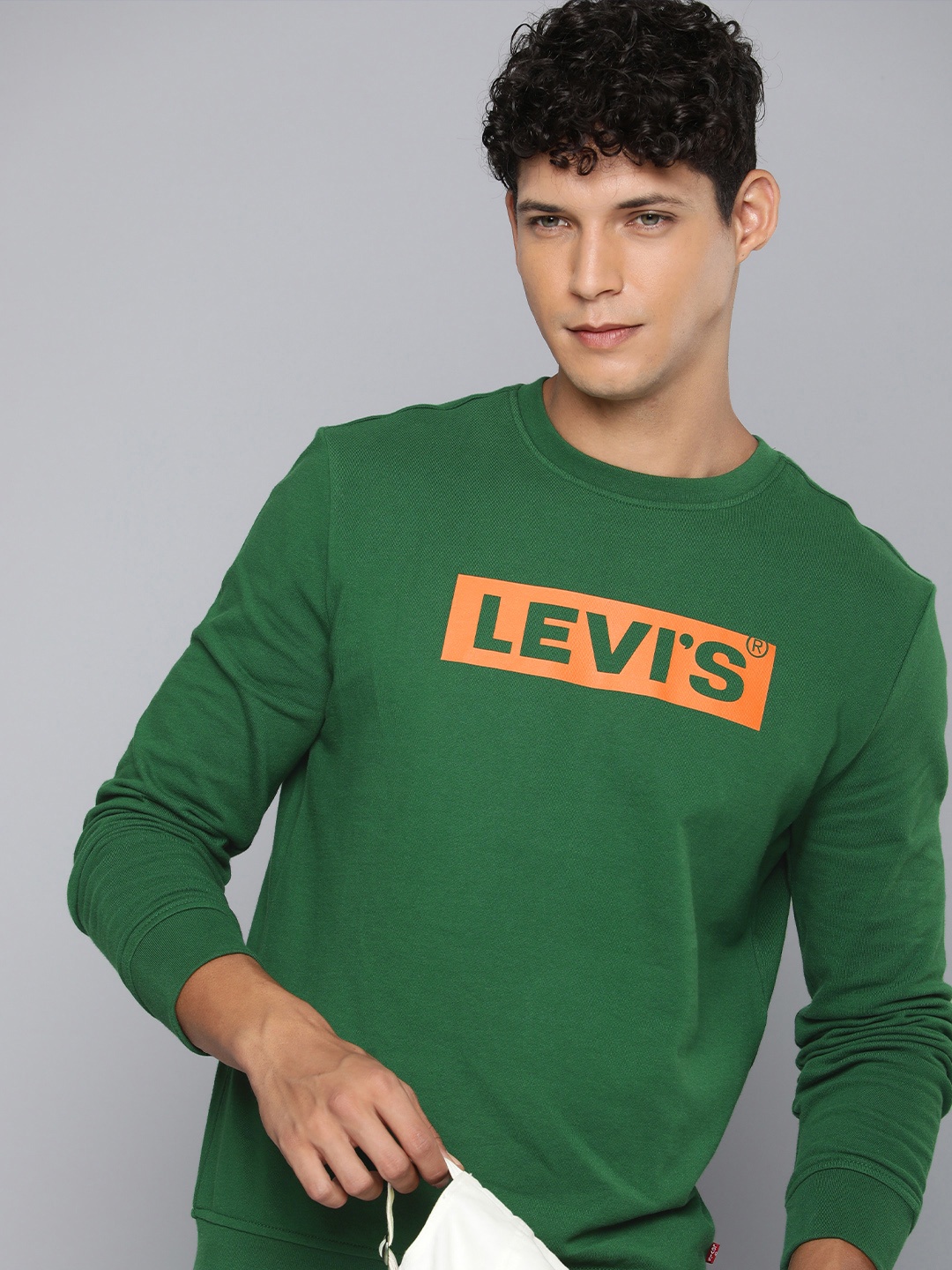 

Levis Pure Cotton Brand Logo Printed Casual Sweatshirt, Green