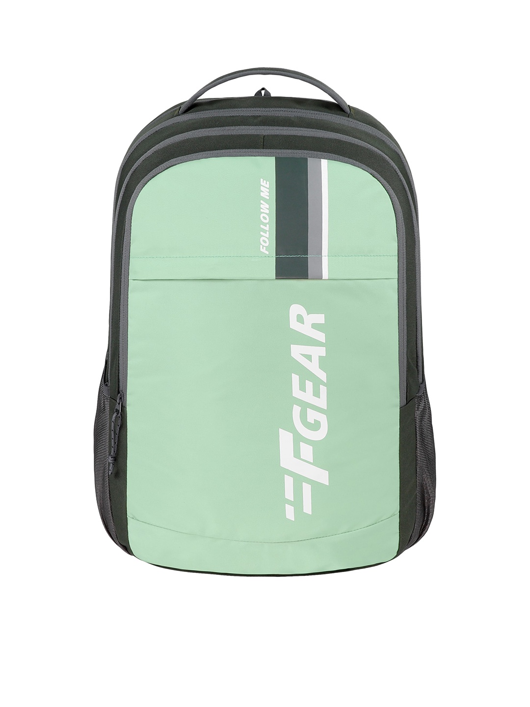 F Gear Unisex Typography Water Resistant Laptop Backpack, Green