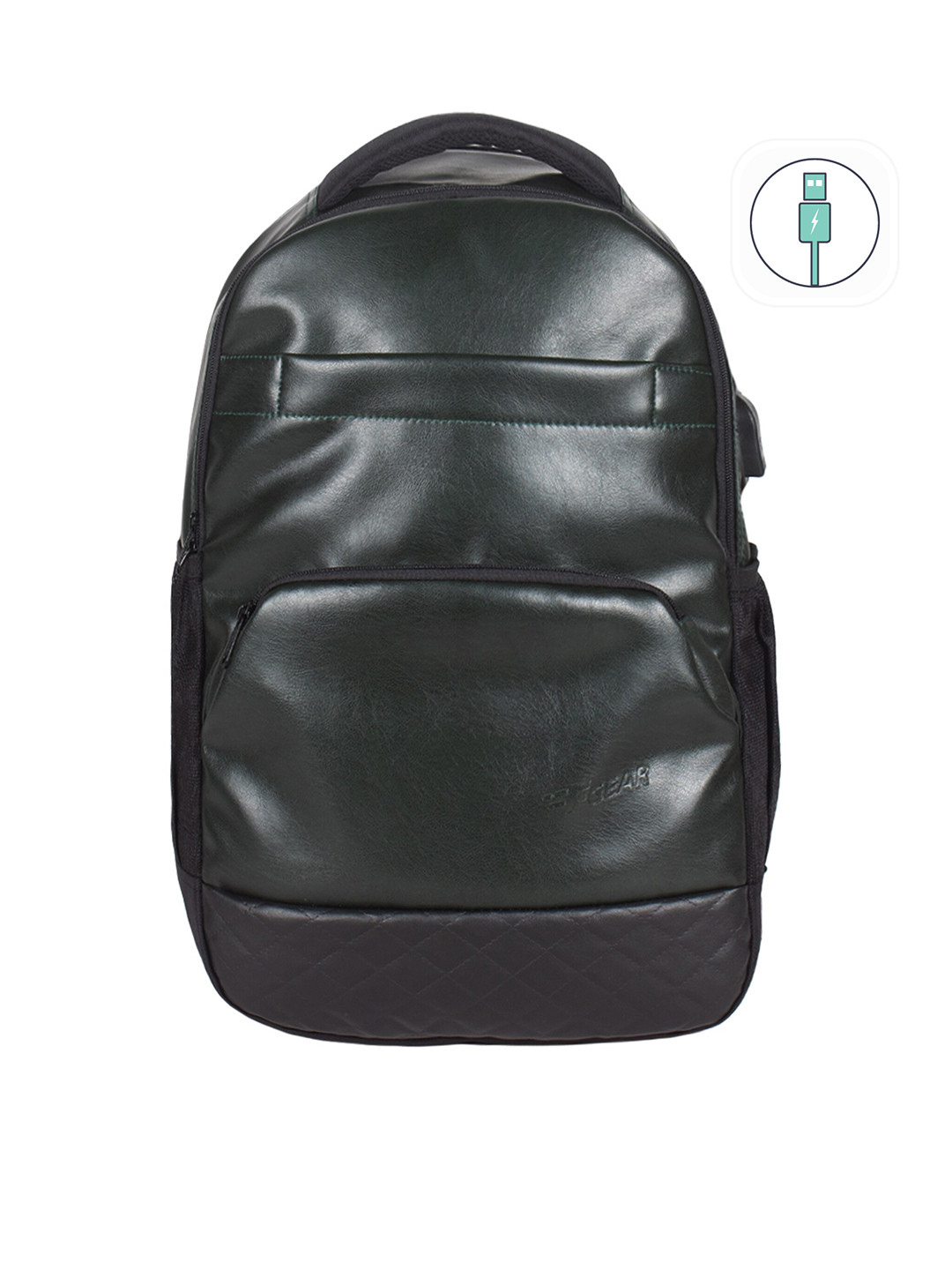 

F Gear Unisex Water Resistant Padded Backpack with USB Charging Port, Olive