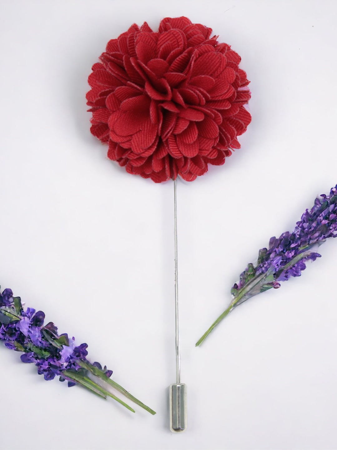 

PELUCHE Petal Whispers Floral Lapel Pin, Red
