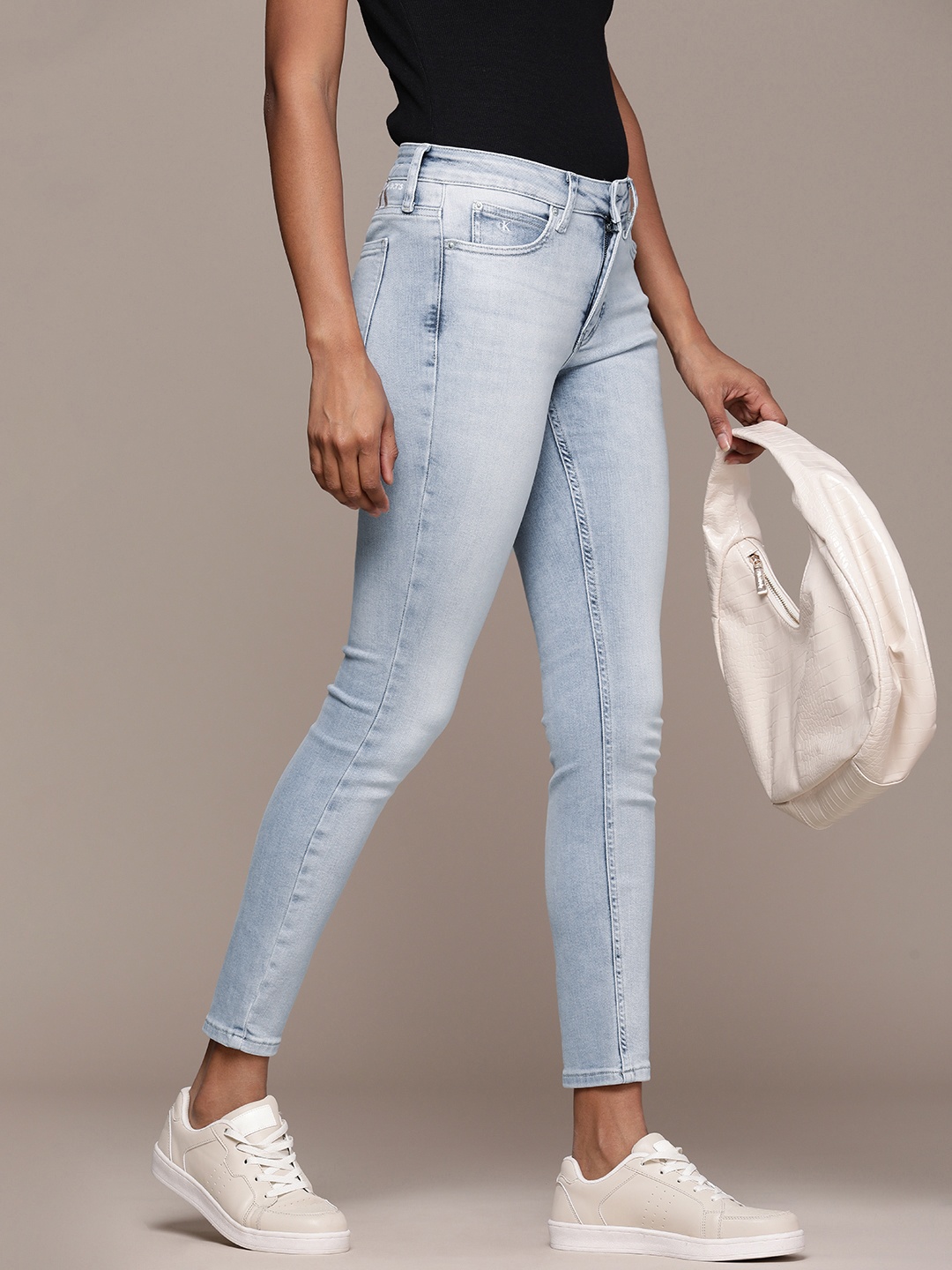 

Calvin Klein Women Skinny Fit Mid-Rise Stretchable Jeans, Blue