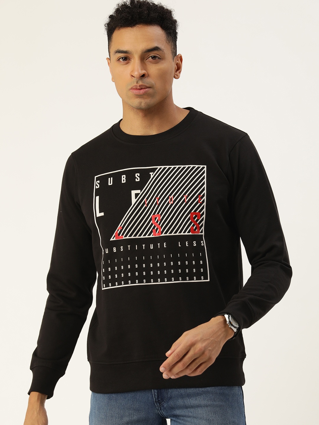 

Parx Graphic Printed Sweatshirt, Black