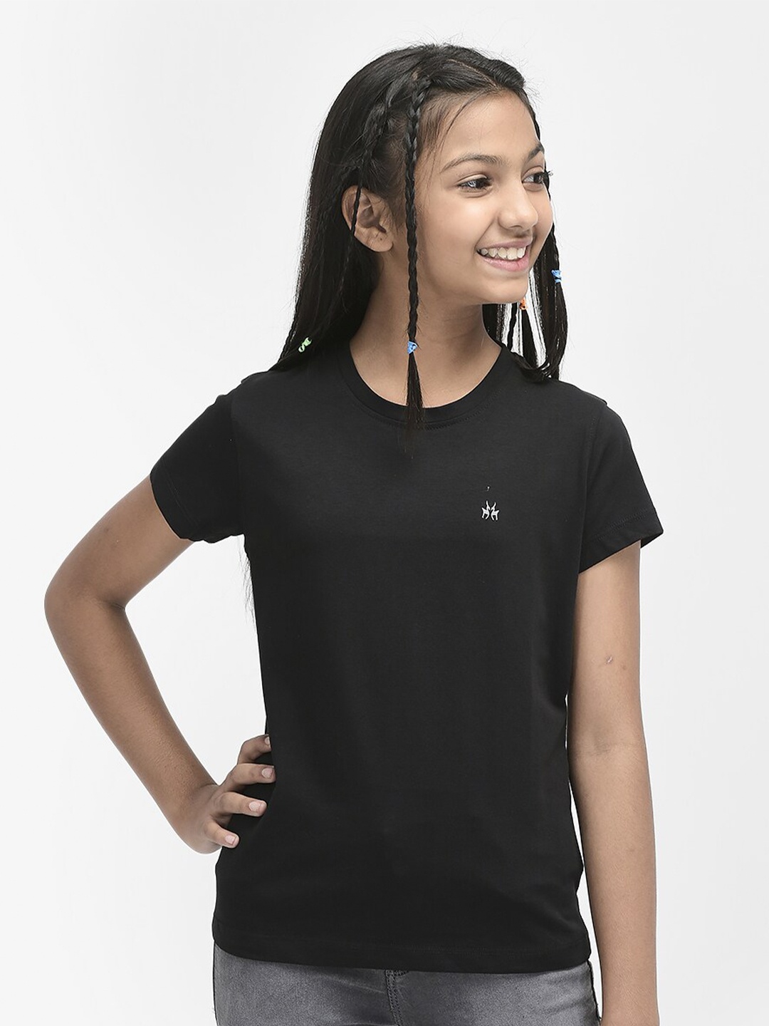 

Crimsoune Club Girls Cotton T-shirt, Black