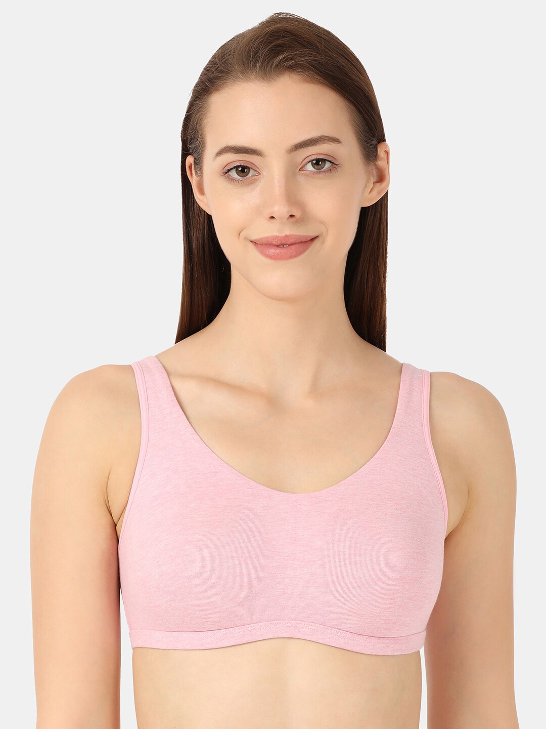 

Jockey Anti Microbial Non Padded Full Coverage Cotton Everyday Bra, Pink