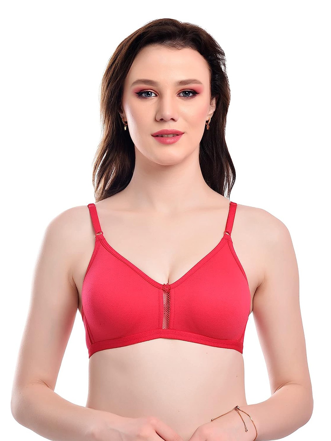 

SMARTERKIDS All Day Comfort Full Coverage Seamless Cotton T-shirt Bra, Red