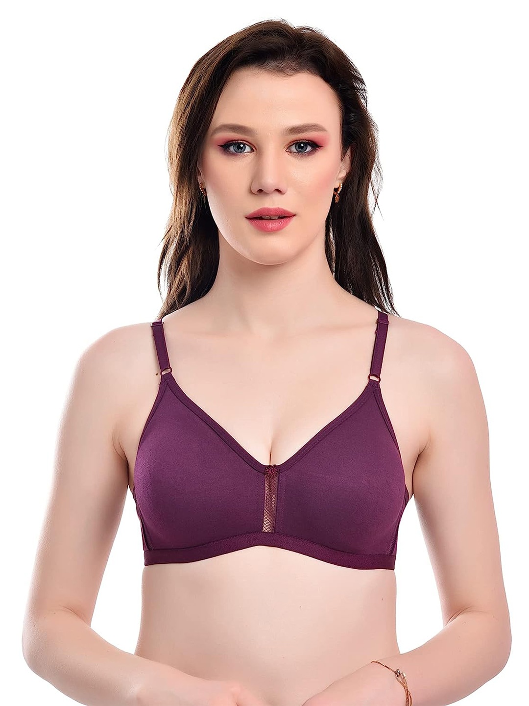 

SMARTERKIDS All Day Comfort Full Coverage Seamless Cotton T-shirt Bra, Purple