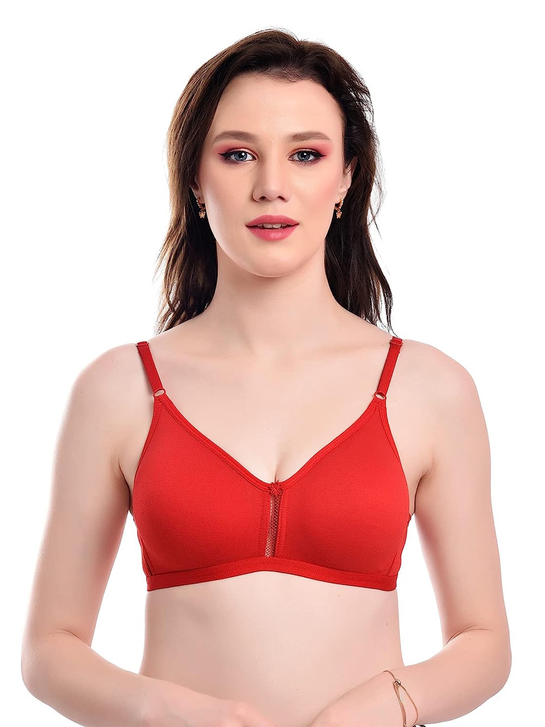 

SMARTERKIDS All Day Comfort Full Coverage Seamless Cotton T-shirt Bra, Red