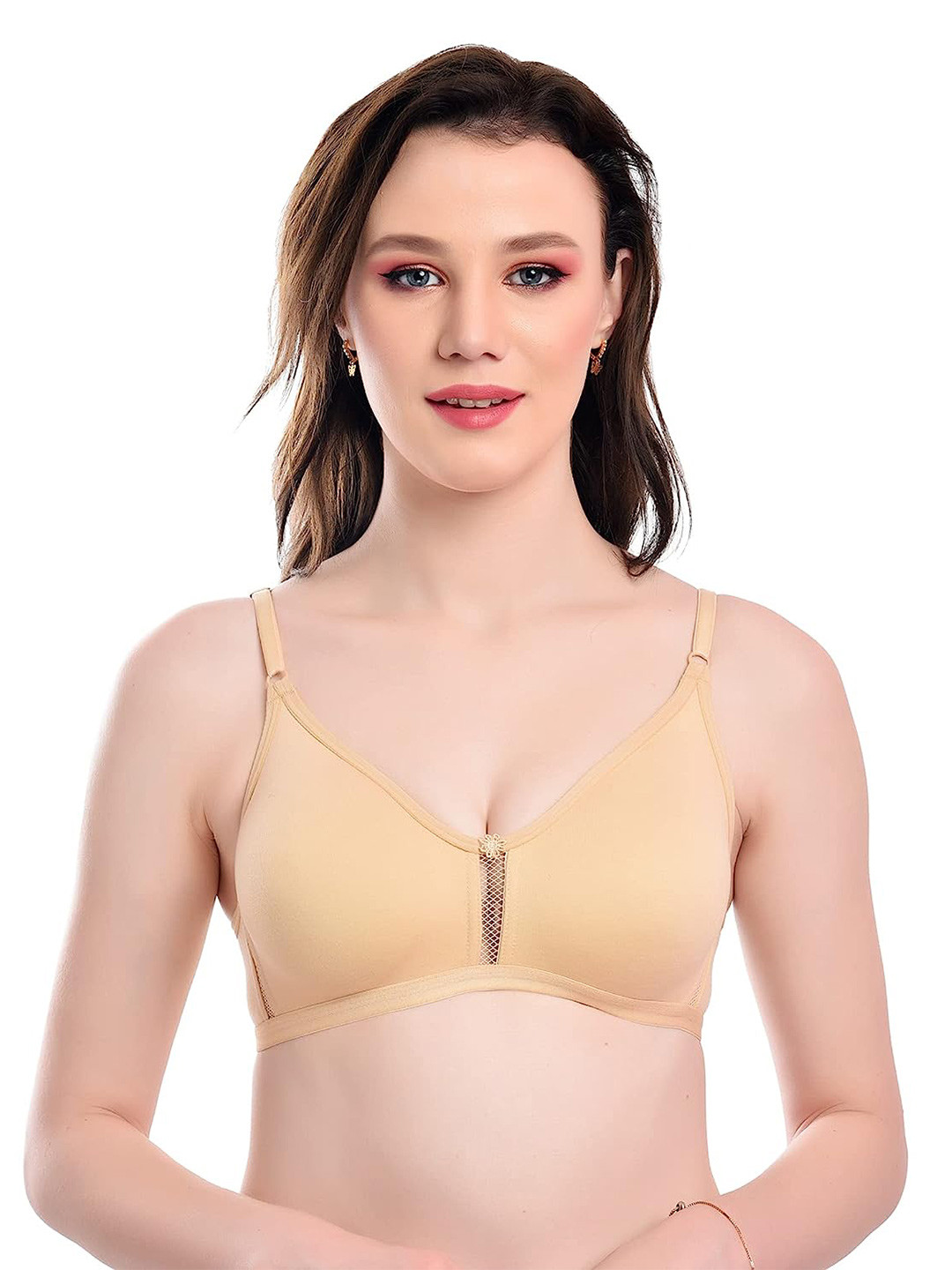 

SMARTERKIDS All Day Comfort Full Coverage Seamless Cotton T-shirt Bra, Nude