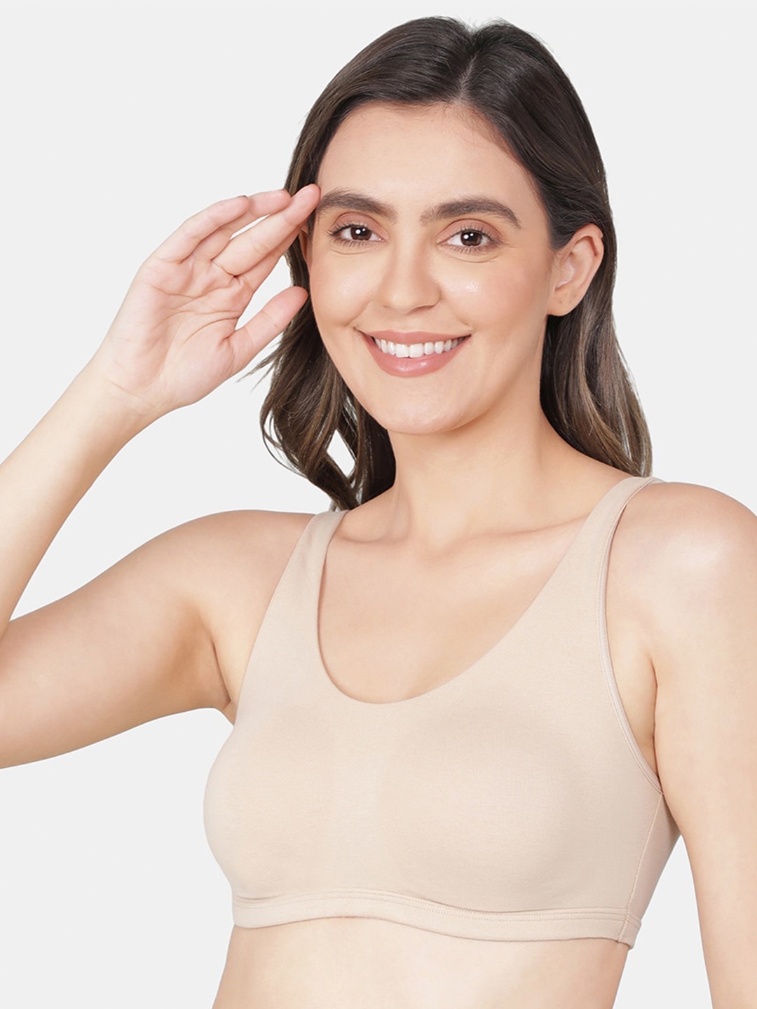 

Jockey Super Combed Cotton Stretch Slip On Bra With StayFresh Treatment-1550, Nude