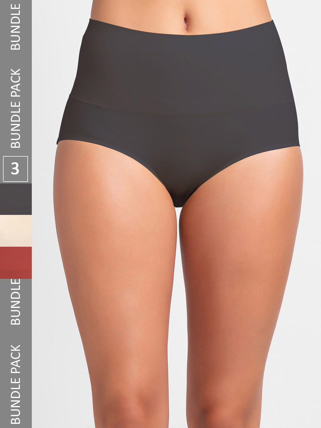 

NOIRA Pack Of 3 Assorted High-Rise Tummy Tucker Hipster Briefs 873_SBM_NO