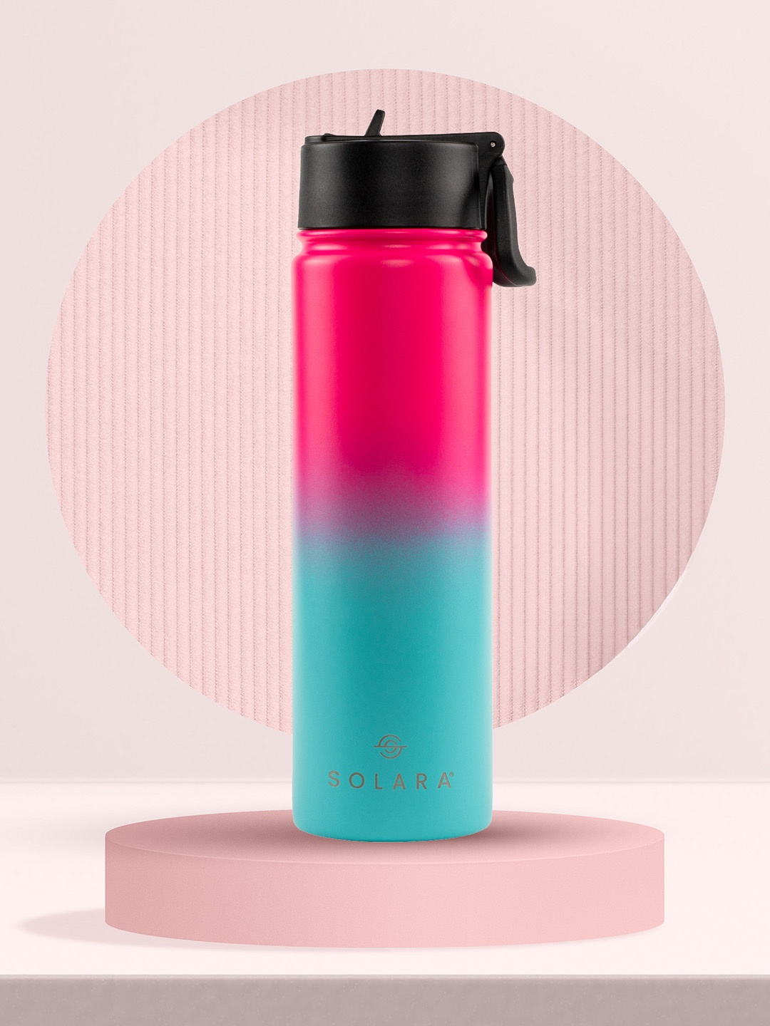 

Solara Stainless Steel Vacuum Insulated Water Bottle, Pink Aqua - 650ML
