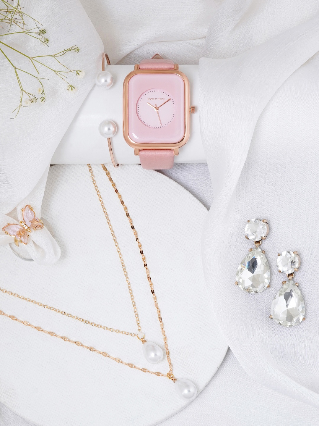 

JOKER & WITCH Love Stack Women Watch Gift Set, Pink