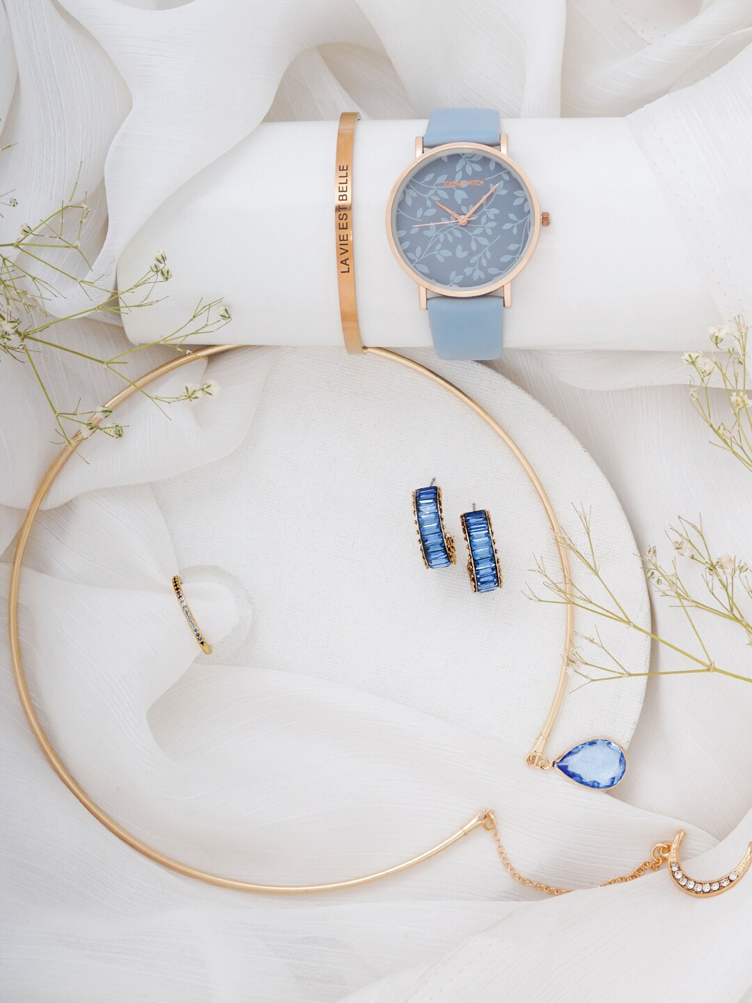 

JOKER & WITCH Women Watch Gift Set, Blue