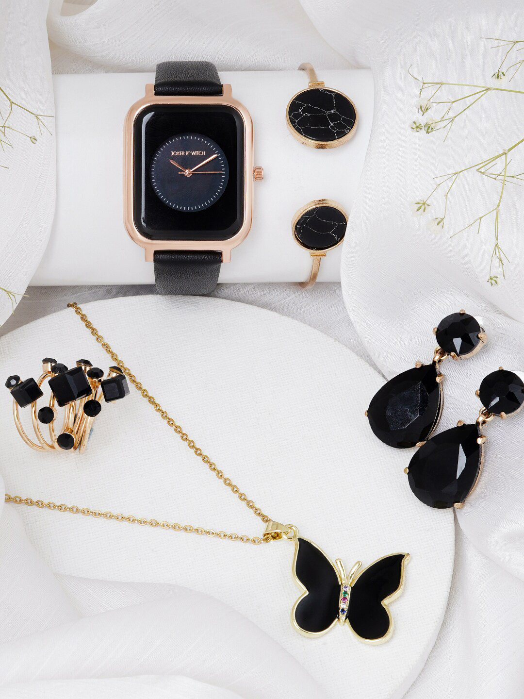 

JOKER & WITCH Women Watch Gift Set, Gold