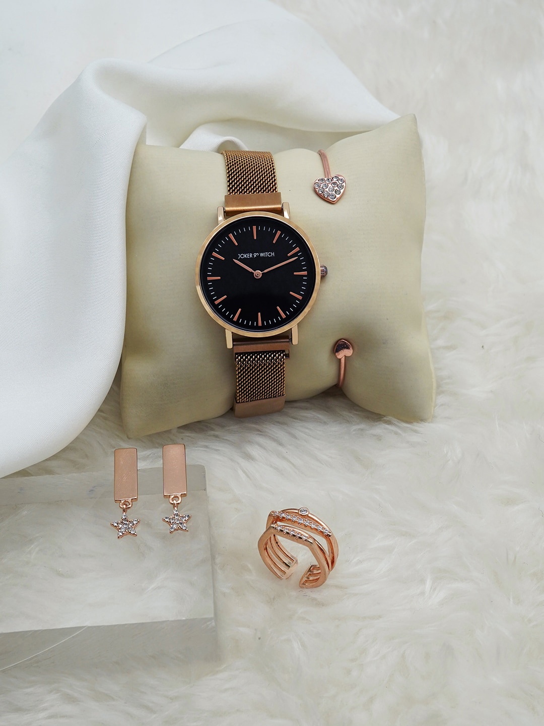 

JOKER & WITCH Women Watch Gift Set JWLS340, Rose gold