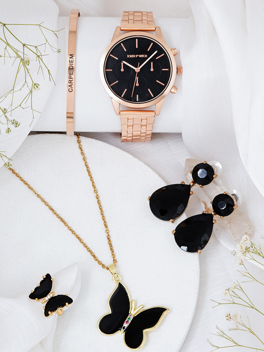 

JOKER & WITCH Women Watch Gift Set JWLS629, Rose gold