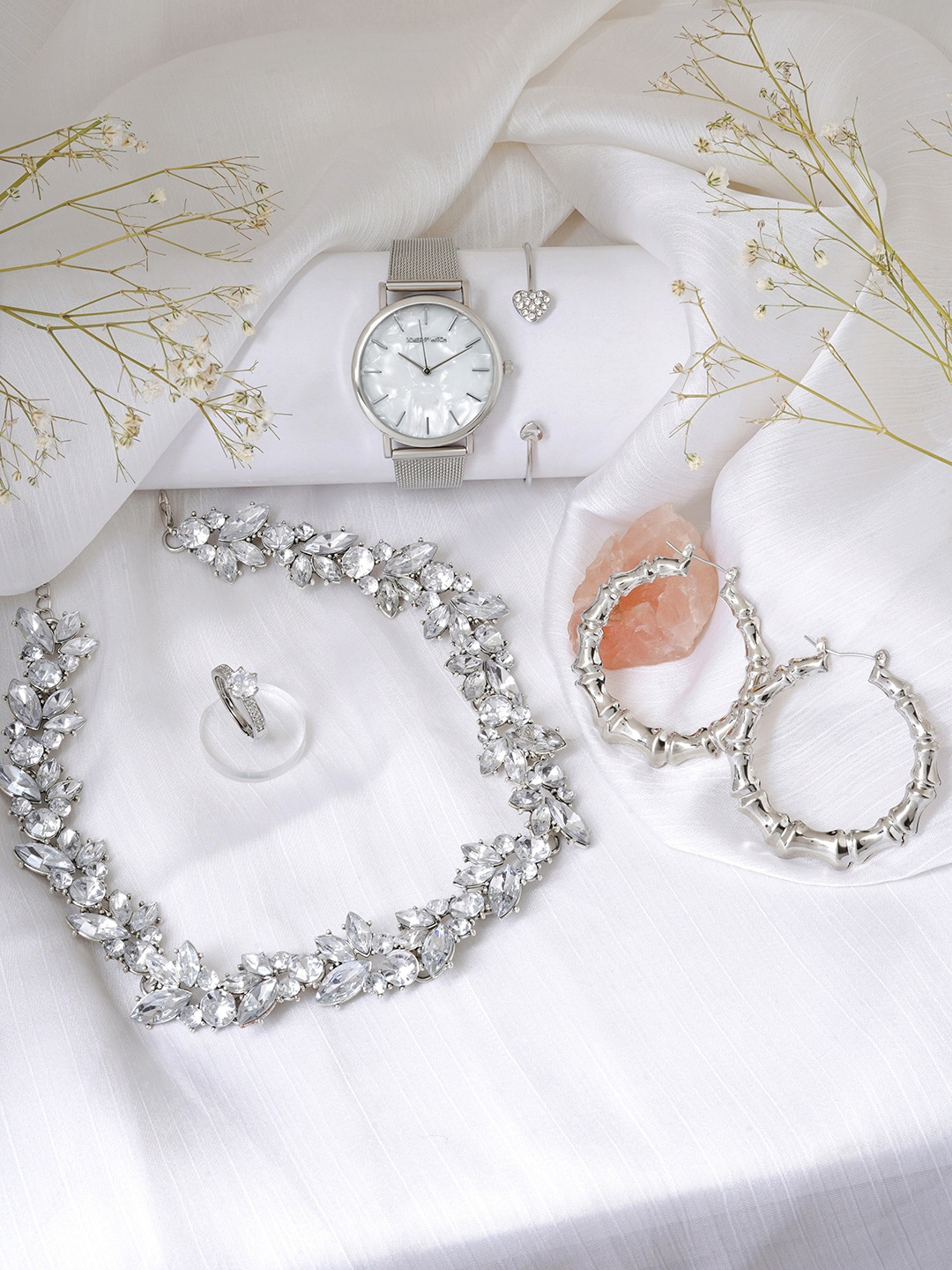 

JOKER & WITCH Women Watch Gift Set, Silver