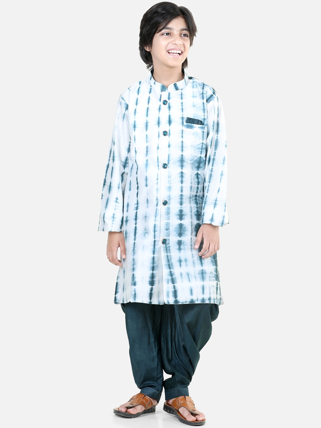 

BownBee Boys Dyed Sherwani Set, Blue