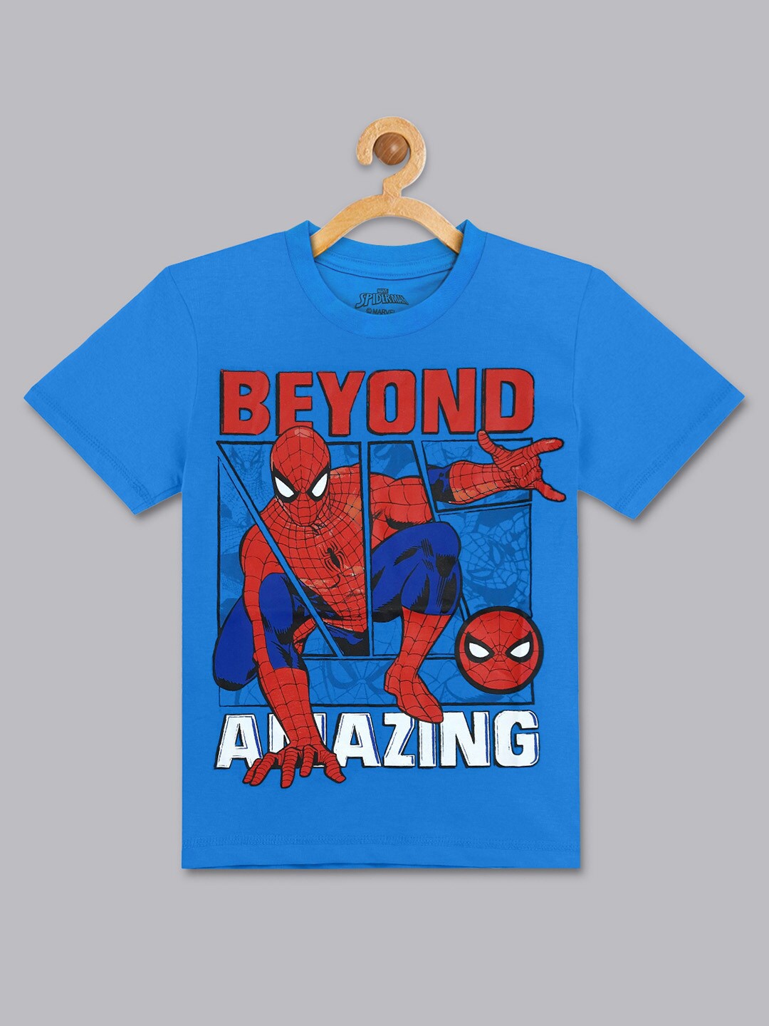 

Kids Ville Boys Spiderman Printed Cotton T-Shirt, Blue