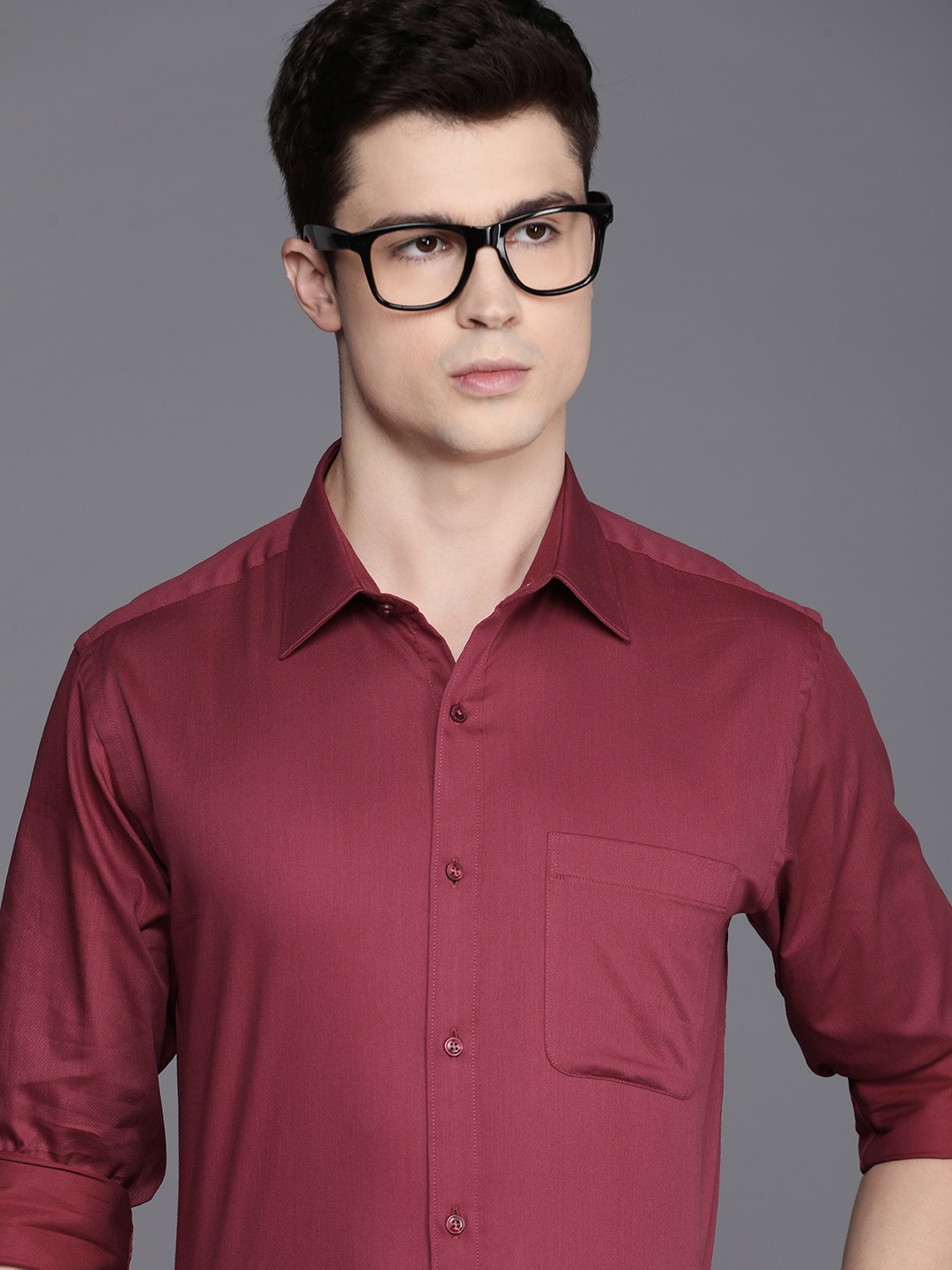 

Raymond Slim Fit Pure Cotton Formal Shirt, Maroon