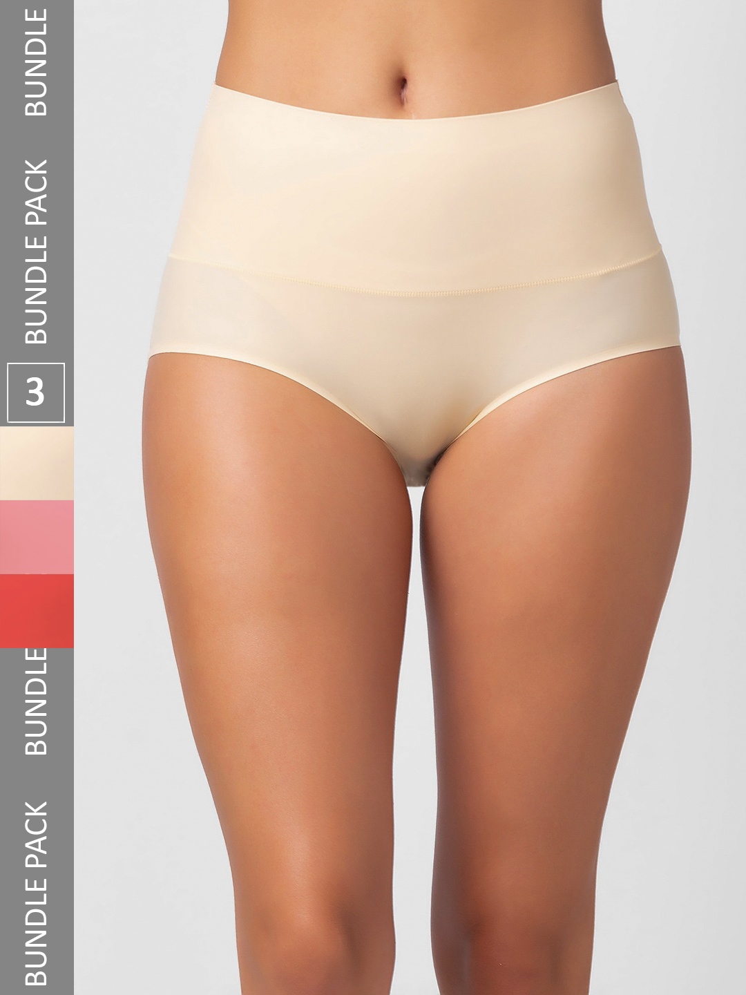 

NOIRA Women Pack Of 3 Assorted Seamless Hipster Briefs 873_SPiR_NO